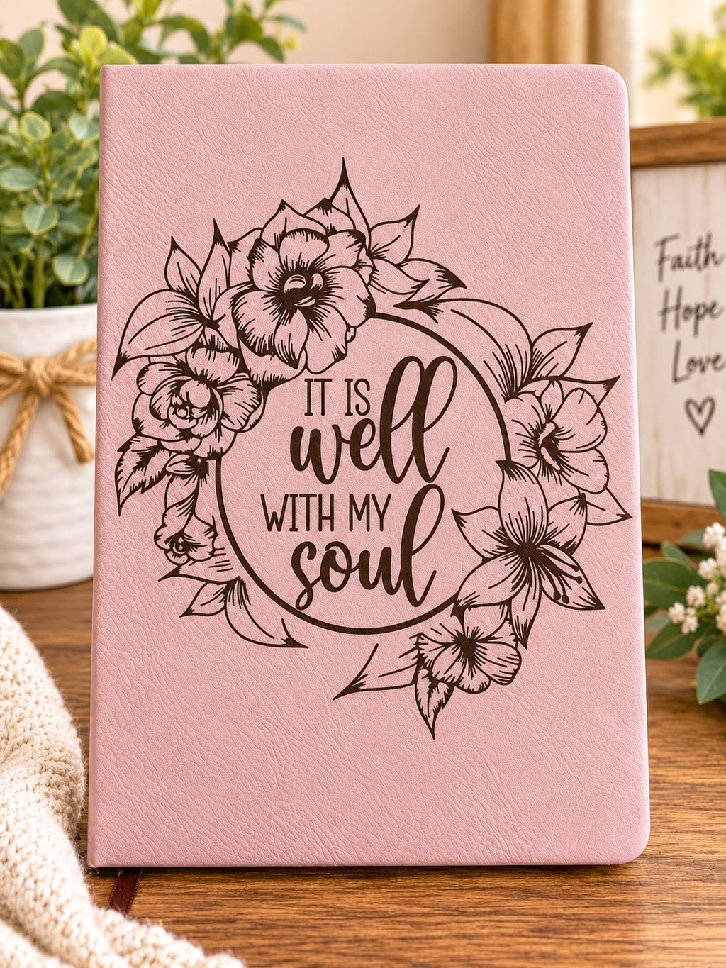 Faith-Inspired Engraved Journal