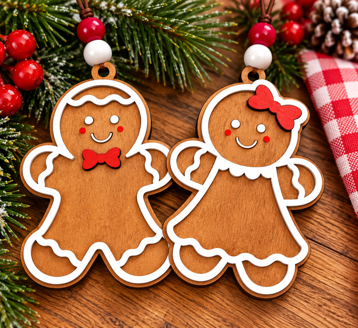 Personalized Gingerbread Christmas Ornaments