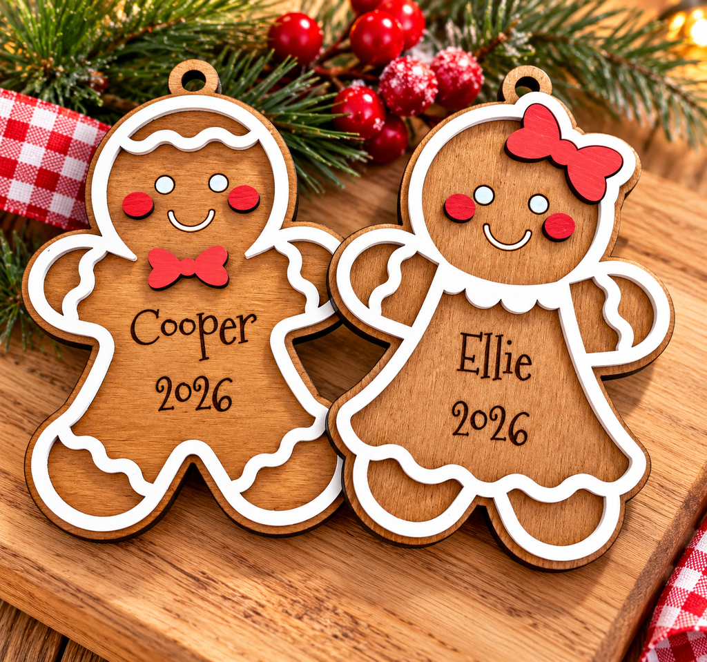 Personalized Gingerbread Christmas Ornaments
