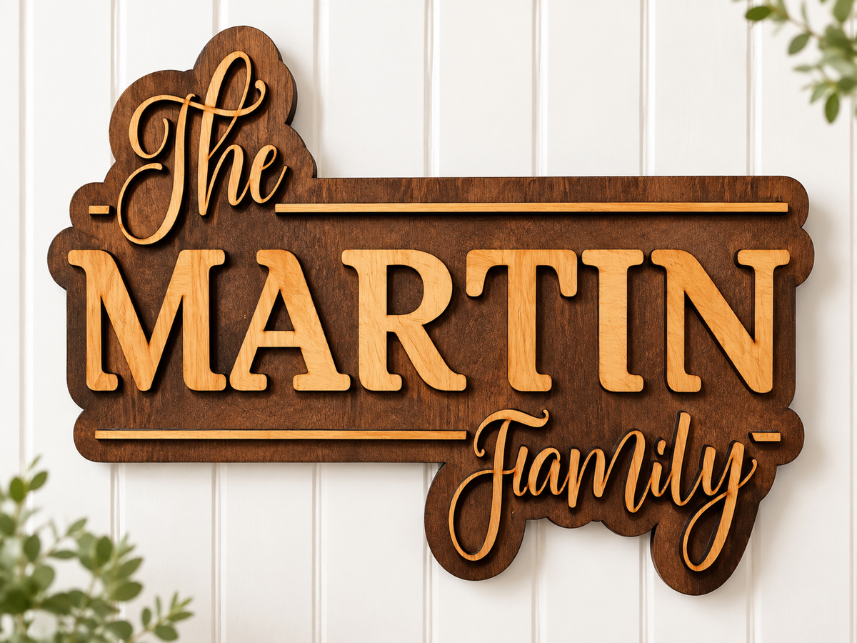 Custom Family Name Sign